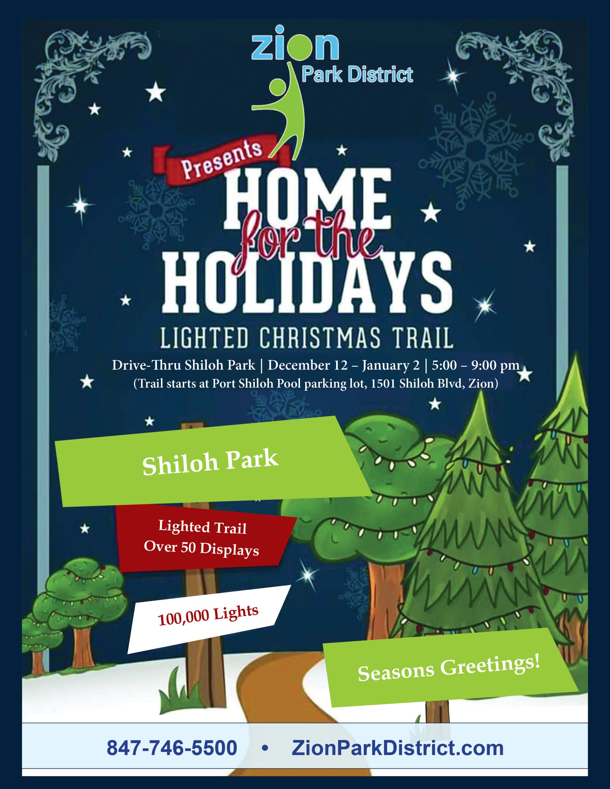 Home for the Holidays Lighted Christmas Trail in Zion